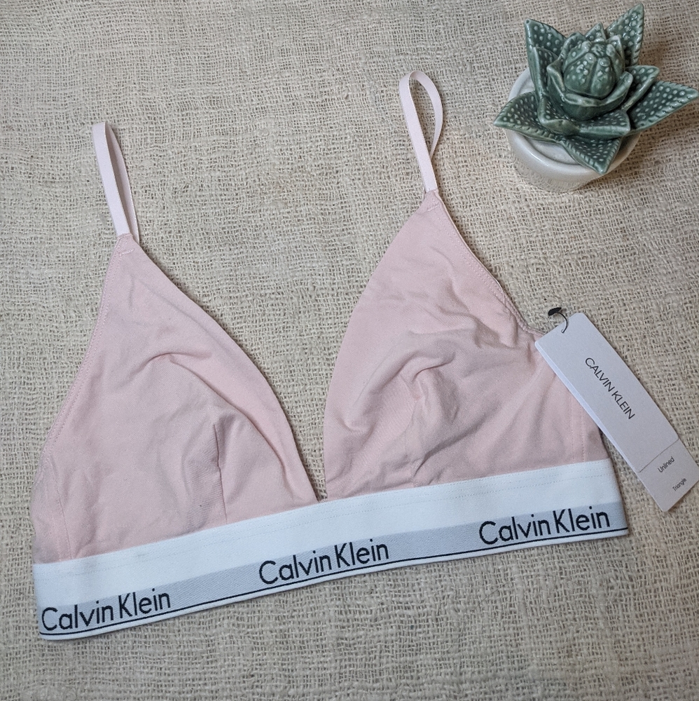 NWT Calvin Klein Triangle Bralette Modern Cotton